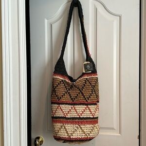 My Jessy Handmade bag NWT. Black brown cream and orange